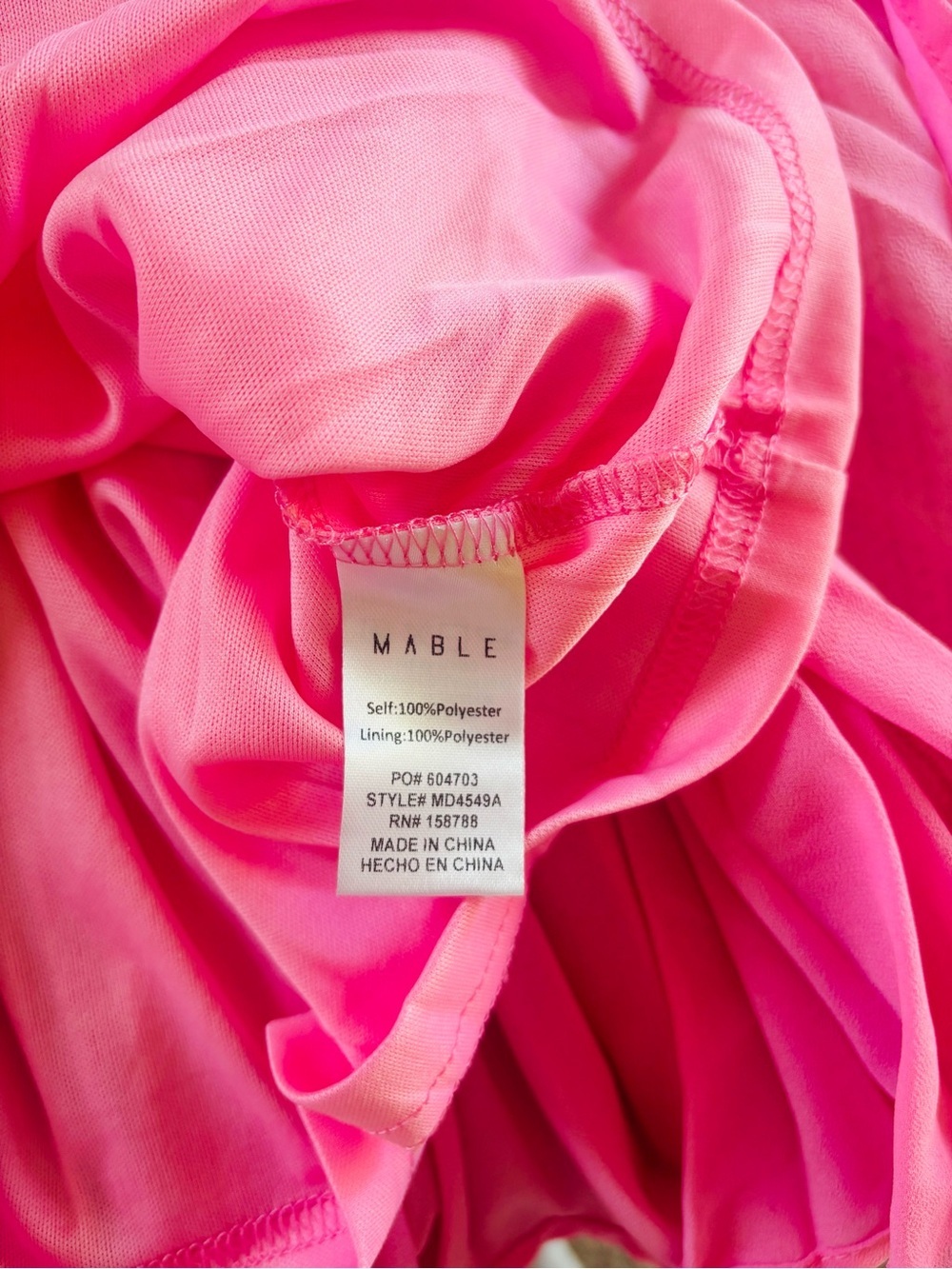 MABLE Strapless Pink tube Pleated Mini Dress - Picture 7 of 7